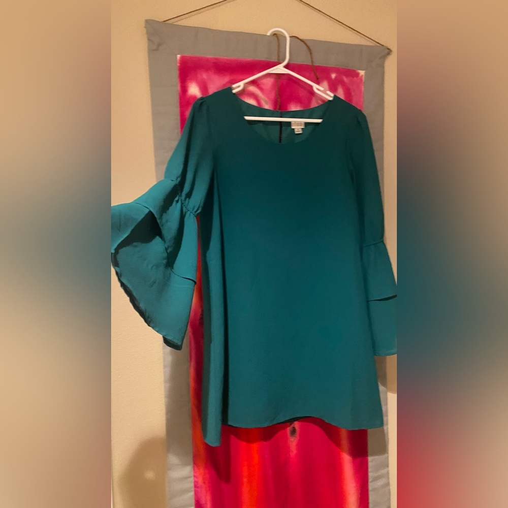 Green shirt dress. Size SMALL
